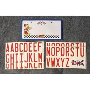 Disney -Mickey Mouse and The Roadster Racers License Plate & Letters